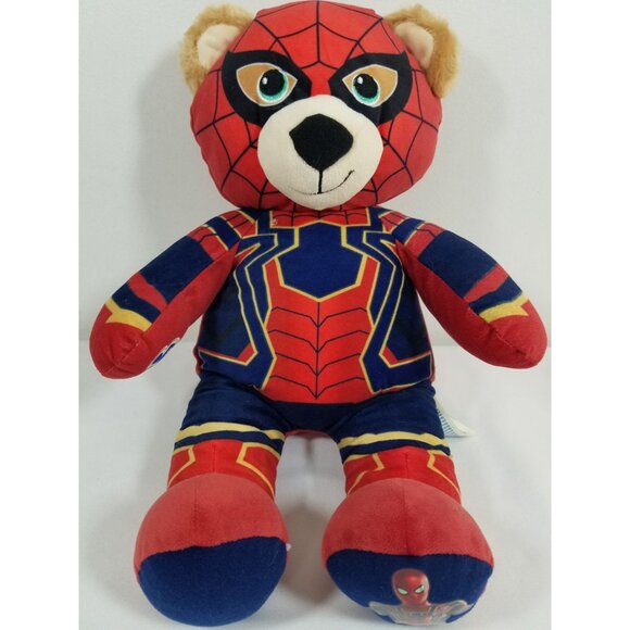 Marvel Avengers Infinity War Iron Spider Man Bear Plush 17" By Build-A-Bear Work - Picture 1 of 8
